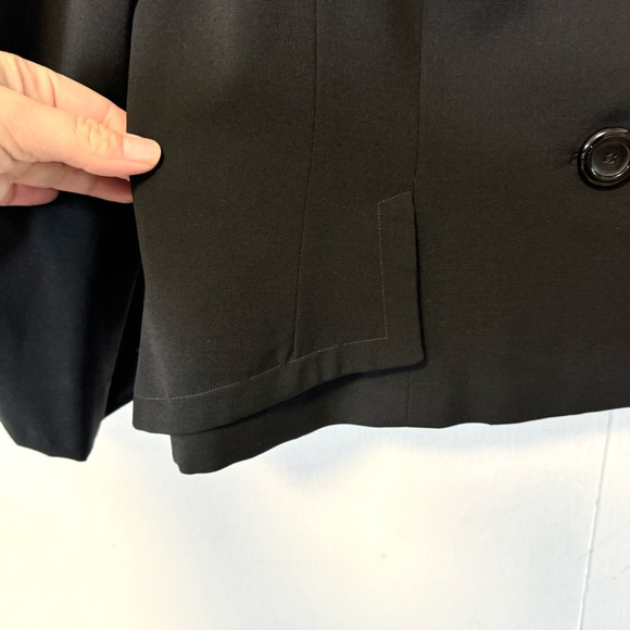 Vintage 50s Black Opera Coat Bar Jacket Velvet Collar Blazer Paul Parnes Medium‎ - Picture 8 of 8
